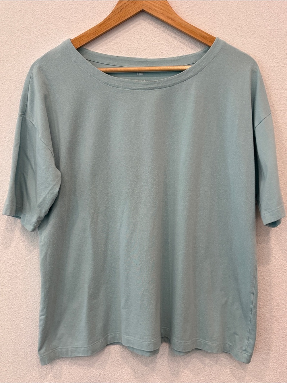 J. Jill Women’s Supima Blend Relaxed Fit Women's Crewneck Top Light Blue Size L